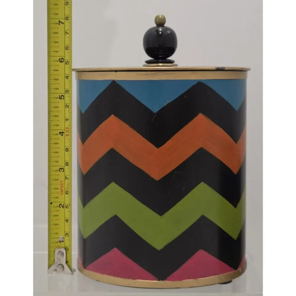 Mackenzie Childs Trampoline Boutique Set Tissue Box/Trinket Tray/ Cotton Box Set
